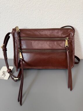 New Hobo International Mission Chocolate Brown Leather Crossbody Bag